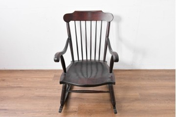 和製ヴィンテージ　希少モデル!!　松本民芸家具　51B型　美しい曲線が魅力のロッキングチェア　定価約18万1千円相当(R-085228)