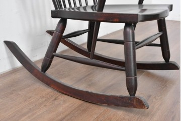 和製ヴィンテージ　希少モデル!!　松本民芸家具　51B型　美しい曲線が魅力のロッキングチェア　定価約18万1千円相当(R-085228)