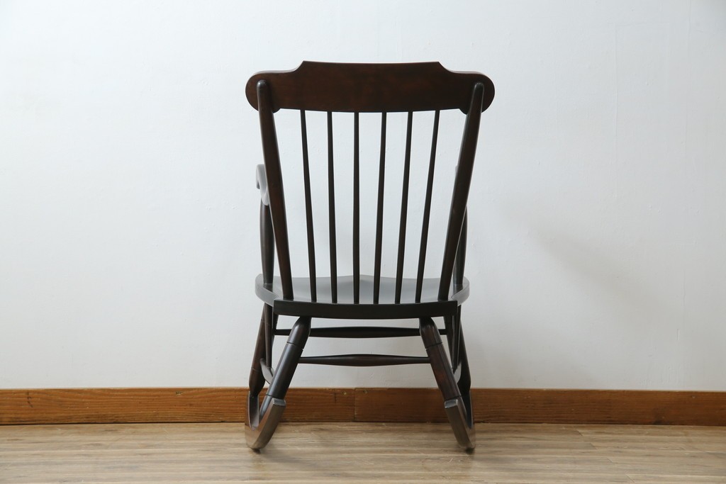 和製ヴィンテージ　希少モデル!!　松本民芸家具　51B型　美しい曲線が魅力のロッキングチェア　定価約18万1千円相当　(R-085228)