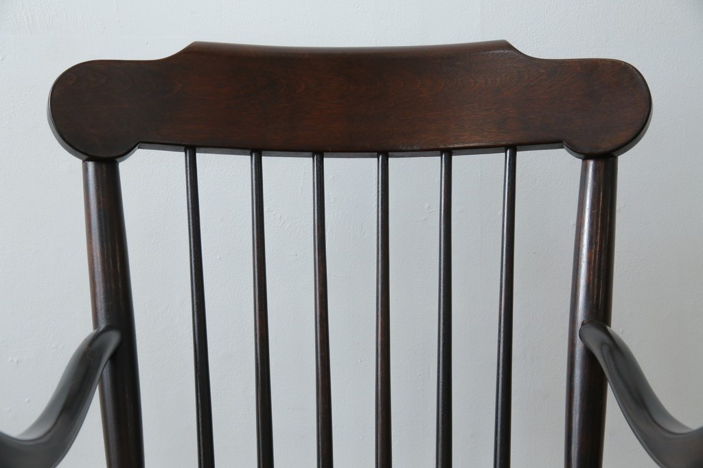 和製ヴィンテージ　希少モデル!!　松本民芸家具　51B型　美しい曲線が魅力のロッキングチェア　定価約18万1千円相当　(R-085228)