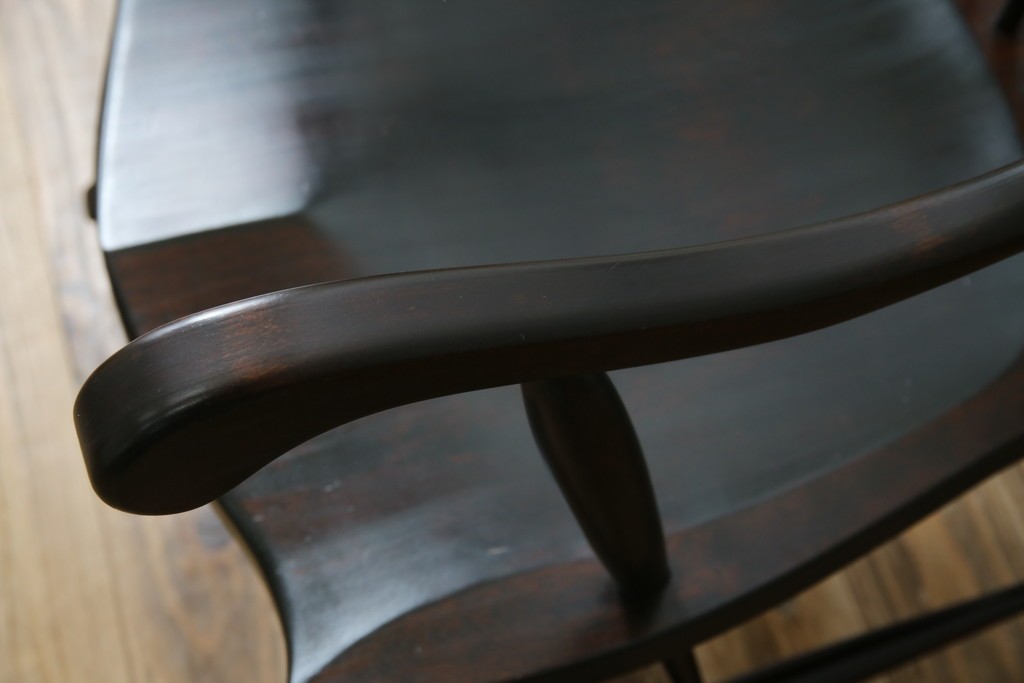 和製ヴィンテージ　希少モデル!!　松本民芸家具　51B型　美しい曲線が魅力のロッキングチェア　定価約18万1千円相当　(R-085228)