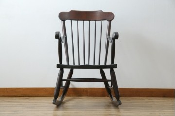 和製ヴィンテージ　希少モデル!!　松本民芸家具　51B型　美しい曲線が魅力のロッキングチェア　定価約18万1千円相当　(R-085228)