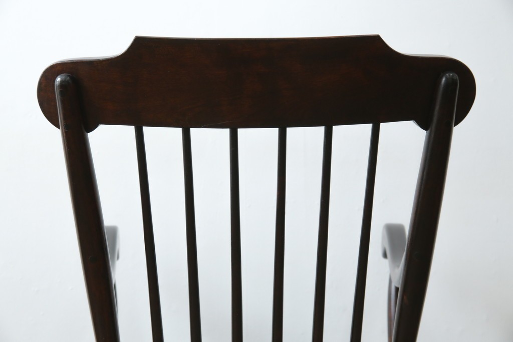 和製ヴィンテージ　希少モデル!!　松本民芸家具　51B型　美しい曲線が魅力のロッキングチェア　定価約18万1千円相当　(R-085228)