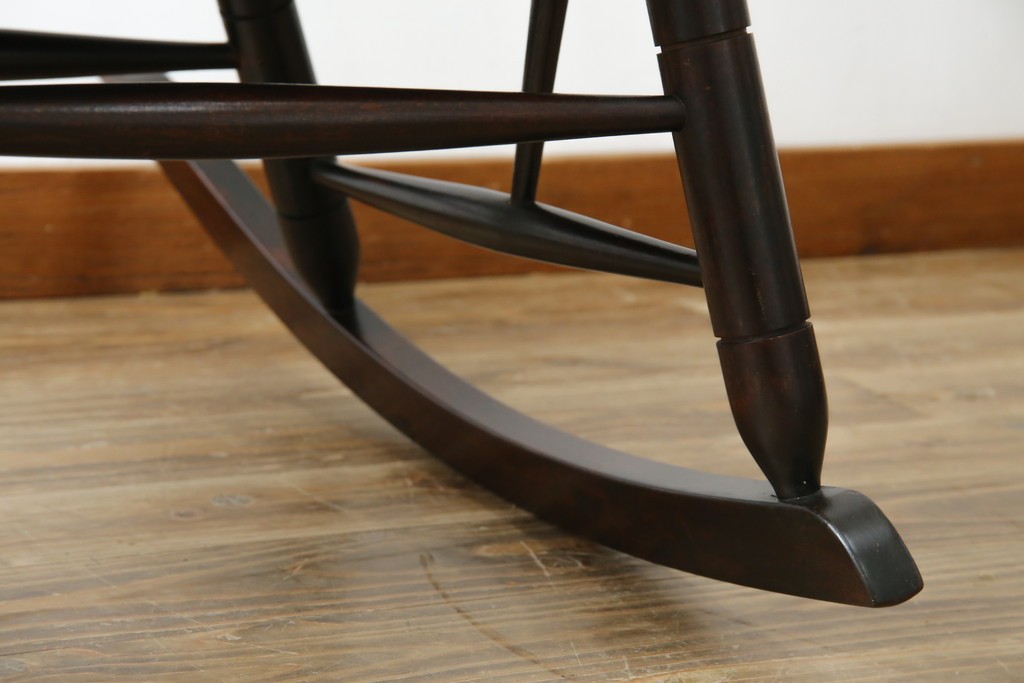 和製ヴィンテージ　希少モデル!!　松本民芸家具　51B型　美しい曲線が魅力のロッキングチェア　定価約18万1千円相当　(R-085228)
