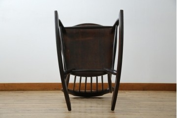 和製ヴィンテージ　希少モデル!!　松本民芸家具　51B型　美しい曲線が魅力のロッキングチェア　定価約18万1千円相当　(R-085228)