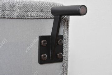 中古　美品　2024年10月購入　エスティック フォルマックス(formax)　サンフェレ(SANFELE)　SFE-35N-BK　便利なトレー付きの3P片肘ソファ(左)とオットマンのセット　定価(セット合計)約51万円　(R-085229)