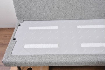 中古　美品　2024年10月購入　エスティック フォルマックス(formax)　サンフェレ(SANFELE)　SFE-35N-BK　便利なトレー付きの3P片肘ソファ(左)とオットマンのセット　定価(セット合計)約51万円　(R-085229)