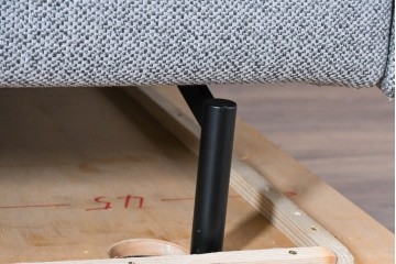 中古　美品　2024年10月購入　エスティック フォルマックス(formax)　サンフェレ(SANFELE)　SFE-35N-BK　便利なトレー付きの3P片肘ソファ(左)とオットマンのセット　定価(セット合計)約51万円　(R-085229)