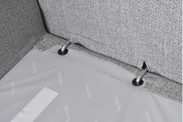 中古　美品　2024年10月購入　エスティック フォルマックス(formax)　サンフェレ(SANFELE)　SFE-35N-BK　便利なトレー付きの3P片肘ソファ(左)とオットマンのセット　定価(セット合計)約51万円　(R-085229)