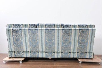 中古　超美品　アメリカ　DREXEL HERITAGE(ドレクセルヘリテイジ)　高級感のある織柄ファブリックが上品な三人掛けソファ　(R-085233)