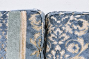 中古　超美品　アメリカ　DREXEL HERITAGE(ドレクセルヘリテイジ)　高級感のある織柄ファブリックが上品な三人掛けソファ　(R-085233)