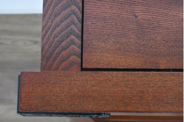 中古　超美品　引戸の木目が美しい水屋箪笥サイドボード　定価約36万円相当　(R-085240)