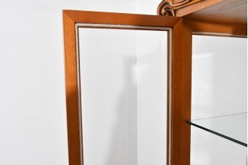 中古　美品　CLイタリア(CLItalia)社　繊細な装飾と優雅な象嵌が美しいキャビネット　定価推定約250万円以上　(R-085242)