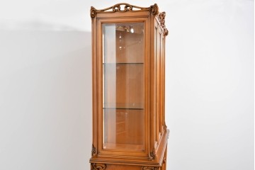 中古　美品　CLイタリア(CLItalia)社　繊細な装飾と優雅な象嵌が美しいキャビネット　定価推定約250万円以上　(R-085242)