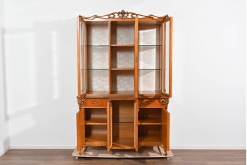 中古　美品　CLイタリア(CLItalia)社　繊細な装飾と優雅な象嵌が美しいキャビネット　定価推定約250万円以上　(R-085242)