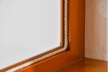 中古　美品　CLイタリア(CLItalia)社　繊細な装飾と優雅な象嵌が美しいキャビネット　定価推定約250万円以上　(R-085242)