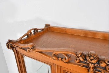 中古　美品　CLイタリア(CLItalia)社　繊細な装飾と優雅な象嵌が美しいキャビネット　定価推定約250万円以上　(R-085242)