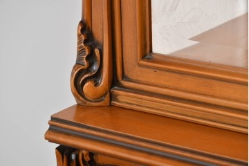 中古　美品　CLイタリア(CLItalia)社　繊細な装飾と優雅な象嵌が美しいキャビネット　定価推定約250万円以上　(R-085242)