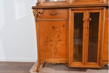 中古　美品　CLイタリア(CLItalia)社　繊細な装飾と優雅な象嵌が美しいキャビネット　定価推定約250万円以上　(R-085242)