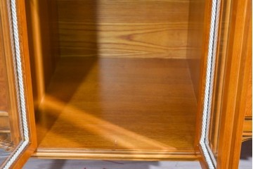 中古　美品　CLイタリア(CLItalia)社　繊細な装飾と優雅な象嵌が美しいキャビネット　定価推定約250万円以上　(R-085242)