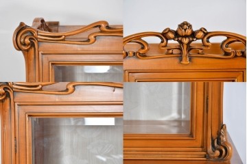 中古　美品　CLイタリア(CLItalia)社　繊細な装飾と優雅な象嵌が美しいキャビネット　定価推定約250万円以上　(R-085242)