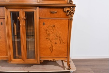 中古　美品　CLイタリア(CLItalia)社　繊細な装飾と優雅な象嵌が美しいキャビネット　定価推定約250万円以上　(R-085242)