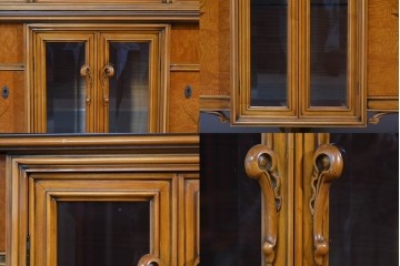 中古　美品　CLイタリア(CLItalia)社　繊細な装飾と優雅な象嵌が美しいキャビネット　定価推定約250万円以上　(R-085242)