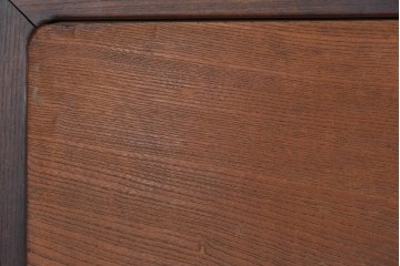 和製アンティーク　総欅(ケヤキ)材　在銘　惣昌　虎と鷹の図　迫力のある両面彫刻の衝立て　(R-085244)