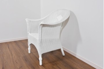 中古　美品　アンティーク家具ショップHandleオリジナル　Lusty's Japan LTD.　LLOYD LOOM(ロイドルーム)　Dessert(デザート)　背もたれの編み模様がアクセントのアームチェア　定価約13万3千円相当　(R-085249)