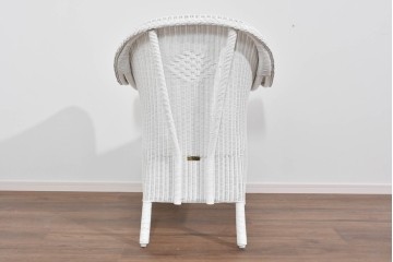 中古　美品　アンティーク家具ショップHandleオリジナル　Lusty's Japan LTD.　LLOYD LOOM(ロイドルーム)　Dessert(デザート)　背もたれの編み模様がアクセントのアームチェア　定価約13万3千円相当　(R-085249)