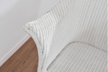 中古　美品　アンティーク家具ショップHandleオリジナル　Lusty's Japan LTD.　LLOYD LOOM(ロイドルーム)　Dessert(デザート)　背もたれの編み模様がアクセントのアームチェア　定価約13万3千円相当　(R-085249)