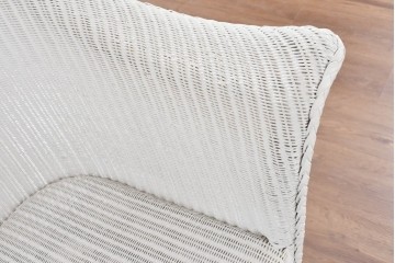 中古　美品　アンティーク家具ショップHandleオリジナル　Lusty's Japan LTD.　LLOYD LOOM(ロイドルーム)　Dessert(デザート)　背もたれの編み模様がアクセントのアームチェア　定価約13万3千円相当　(R-085249)