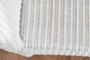 中古　美品　アンティーク家具ショップHandleオリジナル　Lusty's Japan LTD.　LLOYD LOOM(ロイドルーム)　Dessert(デザート)　背もたれの編み模様がアクセントのアームチェア　定価約13万3千円相当　(R-085249)