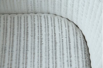 中古　美品　アンティーク家具ショップHandleオリジナル　Lusty's Japan LTD.　LLOYD LOOM(ロイドルーム)　Dessert(デザート)　背もたれの編み模様がアクセントのアームチェア　定価約13万3千円　(R-085249)