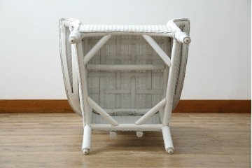 中古　美品　アンティーク家具ショップHandleオリジナル　Lusty's Japan LTD.　LLOYD LOOM(ロイドルーム)　Dessert(デザート)　背もたれの編み模様がアクセントのアームチェア　定価約13万3千円　(R-085249)