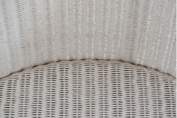 中古　美品　アンティーク家具ショップHandleオリジナル　Lusty's Japan LTD.　LLOYD LOOM(ロイドルーム)　Dinner(ディナー)　優しい白色の編み込みが魅力のアームチェア　定価約13万円相当　(R-085250)