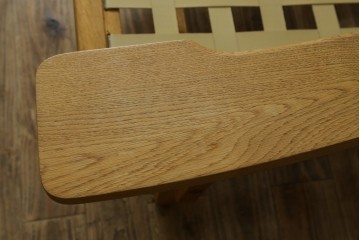 デンマーク家具　GETAMA(ゲタマ)　Hans J Wegner(ハンス・J・ウェグナー)　GE375　オーク材　美しい木肌と端正なフォルムのハイバックチェア　(R-085251)