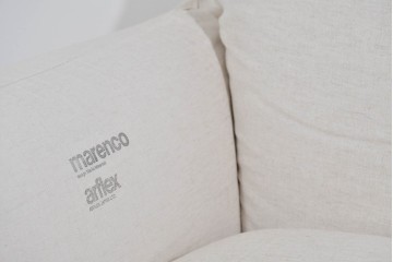 中古　arflex(アルフレックス)　MARENCO(マレンコ)　ふっくらとしたフォルムで座り心地も抜群な麻カバーの1人掛けソファ　(R-085253)