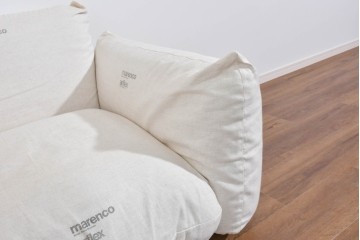 中古　arflex(アルフレックス)　MARENCO(マレンコ)　ふっくらとしたフォルムで座り心地も抜群な麻カバーの1人掛けソファ　(R-085253)