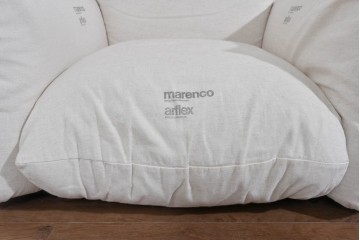 中古　arflex(アルフレックス)　MARENCO(マレンコ)　ふっくらとしたフォルムで座り心地も抜群な麻カバーの1人掛けソファ　(R-085253)