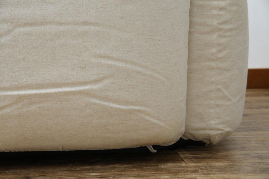 中古　arflex(アルフレックス)　MARENCO(マレンコ)　ふっくらとしたフォルムで座り心地も抜群な麻カバーの1人掛けソファ　(R-085253)