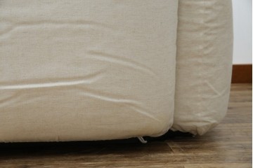 中古　arflex(アルフレックス)　MARENCO(マレンコ)　ふっくらとしたフォルムで座り心地も抜群な麻カバーの1人掛けソファ　(R-085253)