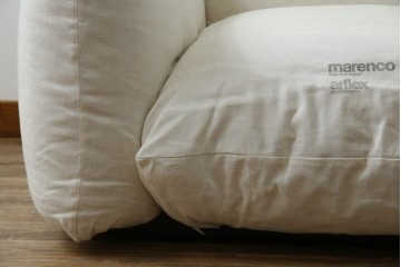 中古　arflex(アルフレックス)　MARENCO(マレンコ)　ふっくらとしたフォルムで座り心地も抜群な麻カバーの1人掛けソファ　(R-085253)