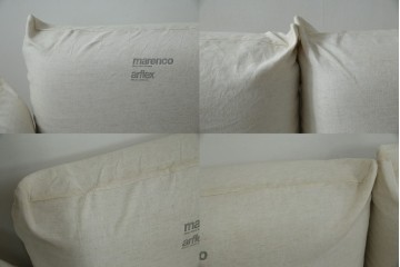 中古　arflex(アルフレックス)　MARENCO(マレンコ)　ふっくらとしたフォルムで座り心地も抜群な麻カバーの3人掛けソファ　定価約80万円　(R-085254)