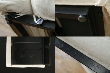 中古　arflex(アルフレックス)　MARENCO(マレンコ)　ふっくらとしたフォルムで座り心地も抜群な麻カバーの3人掛けソファ　定価約80万円　(R-085254)