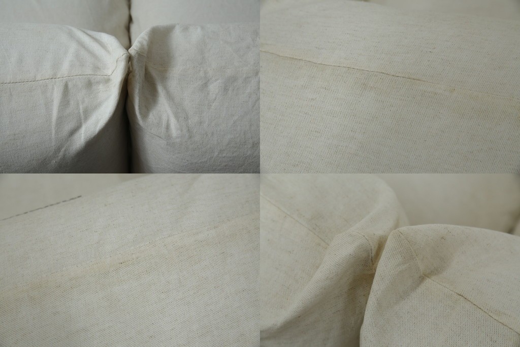 中古　arflex(アルフレックス)　MARENCO(マレンコ)　ふっくらとしたフォルムで座り心地も抜群な麻カバーの3人掛けソファ　定価約80万円　(R-085254)