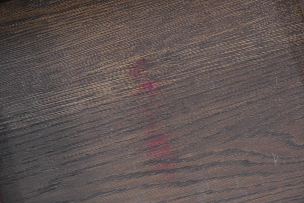 ベルギーヴィンテージ　オーク材　曲線的なフォルムがかわいらしい猫脚の片袖デスク　(R-085255)