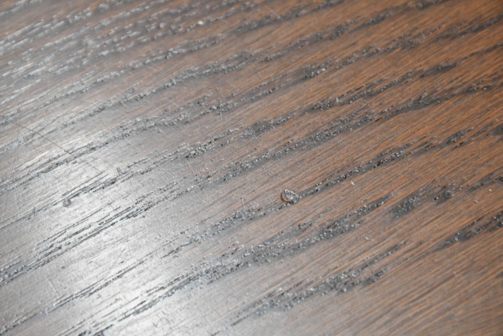 ベルギーヴィンテージ　オーク材　曲線的なフォルムがかわいらしい猫脚の片袖デスク　(R-085255)