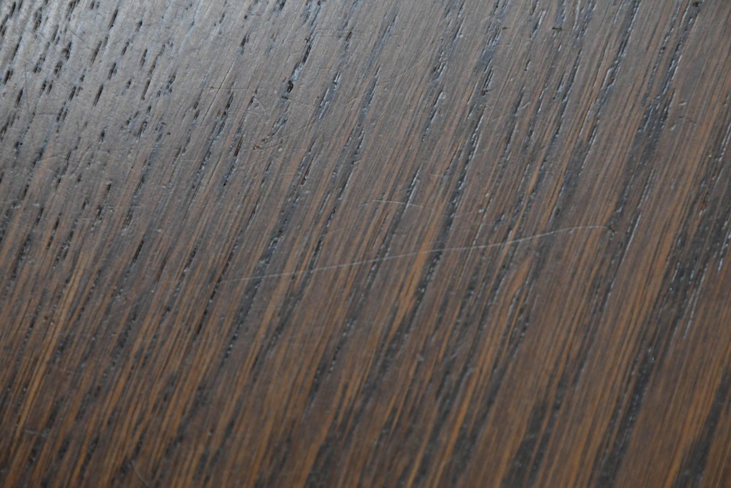 ベルギーヴィンテージ　オーク材　曲線的なフォルムがかわいらしい猫脚の片袖デスク　(R-085255)