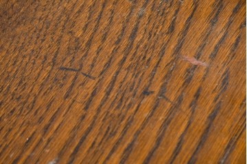 ベルギーヴィンテージ　オーク材　曲線デザインが優雅な猫脚デスク　(R-085255)